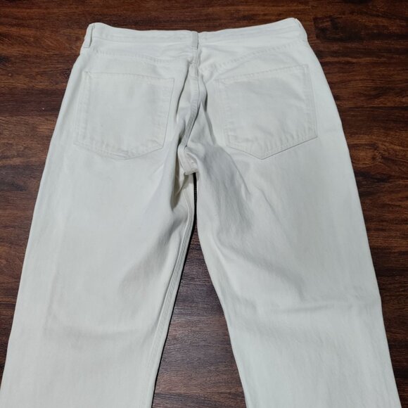 AGOLDE x REVOLVE Remy Twee High Waisted Button Fly Straight Jeans Cream US 30 - Picture 4 of 15